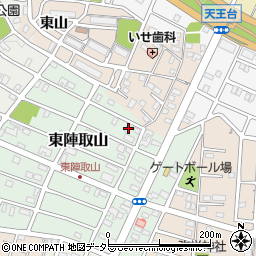 愛知県みよし市東陣取山20周辺の地図