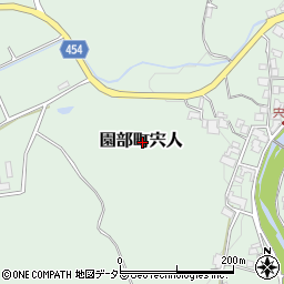 京都府南丹市園部町宍人周辺の地図