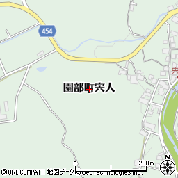 京都府南丹市園部町宍人周辺の地図