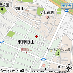 愛知県みよし市東陣取山23周辺の地図