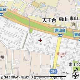 愛知県みよし市東山台18周辺の地図