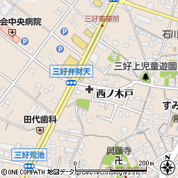 愛知県みよし市三好町西ノ木戸40周辺の地図