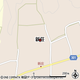 兵庫県丹波篠山市新荘周辺の地図
