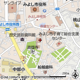 愛知県みよし市三好町陣取山周辺の地図