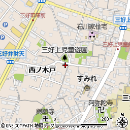 愛知県みよし市三好町西ノ木戸20周辺の地図