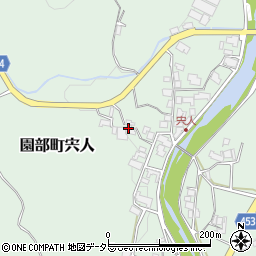 京都府南丹市園部町宍人斧峠周辺の地図