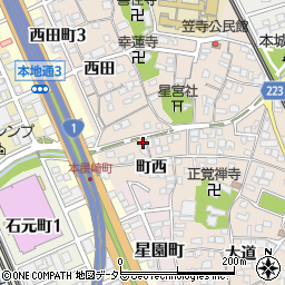 愛知県名古屋市南区本星崎町町西447周辺の地図