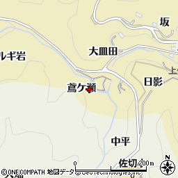 愛知県豊田市上佐切町鳶ケ瀬周辺の地図