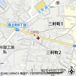 愛知県豊田市三軒町2丁目3周辺の地図