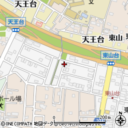 愛知県みよし市東山台周辺の地図