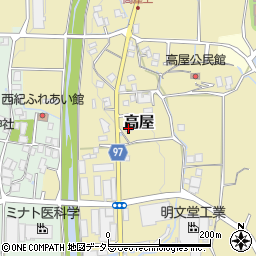 兵庫県丹波篠山市高屋240周辺の地図