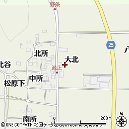 京都府南丹市八木町池上大北周辺の地図