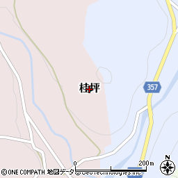 岡山県美作市桂坪周辺の地図
