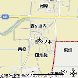 京都府南丹市八木町氷所部々ノ木21周辺の地図