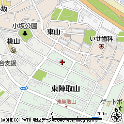愛知県みよし市東陣取山11周辺の地図