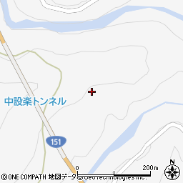 愛知県北設楽郡東栄町中設楽牧キ周辺の地図