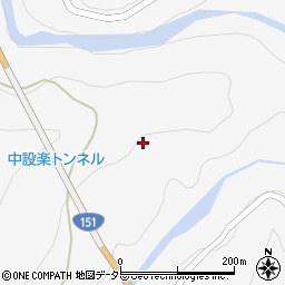 愛知県東栄町（北設楽郡）中設楽（牧キ）周辺の地図