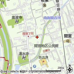 静岡県田方郡函南町間宮166周辺の地図