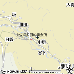 愛知県豊田市上佐切町（中切）周辺の地図