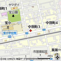 愛知県名古屋市南区中割町周辺の地図