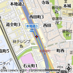 愛知県名古屋市南区本地通周辺の地図