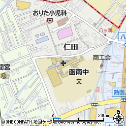 静岡県田方郡函南町仁田45周辺の地図