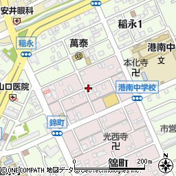愛知県名古屋市港区錦町周辺の地図