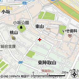 愛知県みよし市東陣取山7周辺の地図