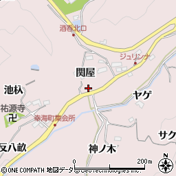 愛知県豊田市幸海町関屋周辺の地図