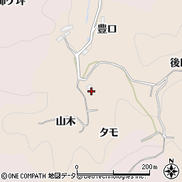 愛知県豊田市霧山町山木周辺の地図