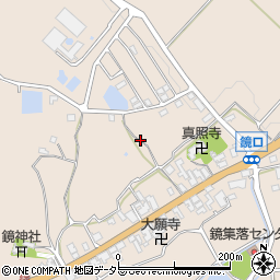 滋賀県蒲生郡竜王町鏡周辺の地図