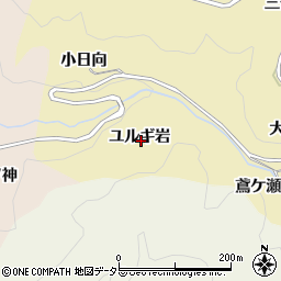 愛知県豊田市上佐切町ユルギ岩周辺の地図