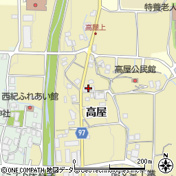 兵庫県丹波篠山市高屋274周辺の地図