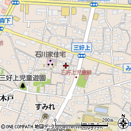 愛知県みよし市三好町上周辺の地図