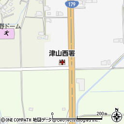 津山圏域消防組合西消防署周辺の地図