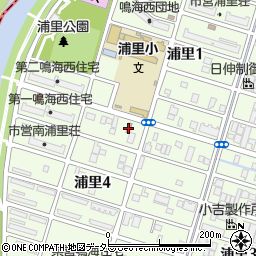 名古屋浦里郵便局周辺の地図