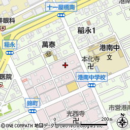 愛知県名古屋市港区錦町1周辺の地図