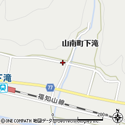 兵庫県丹波市山南町下滝周辺の地図