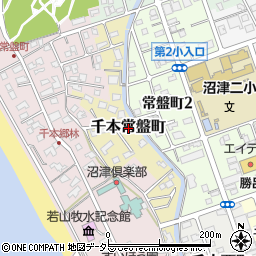 静岡県沼津市千本常盤町周辺の地図