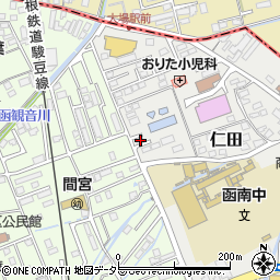 静岡県田方郡函南町仁田22周辺の地図