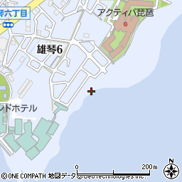 滋賀県大津市雄琴6丁目21周辺の地図