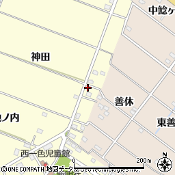 愛知県みよし市西一色町神田周辺の地図