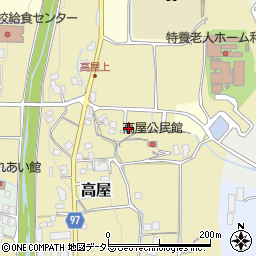 兵庫県丹波篠山市高屋20-10周辺の地図