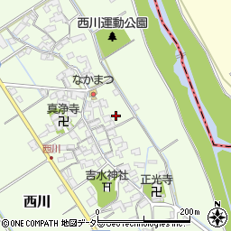 滋賀県蒲生郡竜王町西川周辺の地図