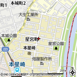 愛知県名古屋市南区星宮町周辺の地図