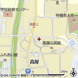 兵庫県丹波篠山市高屋16-1周辺の地図