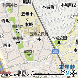 笠寺学区公民館周辺の地図