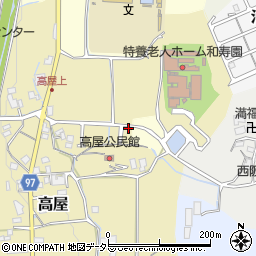 兵庫県丹波篠山市高屋44-6周辺の地図