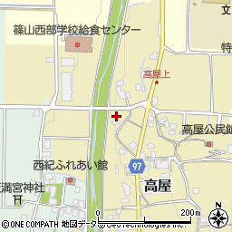 兵庫県丹波篠山市高屋291周辺の地図