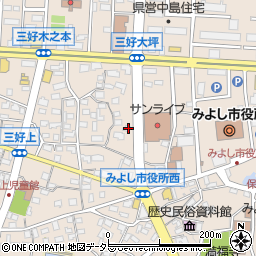 愛知県みよし市三好町湯ノ前周辺の地図